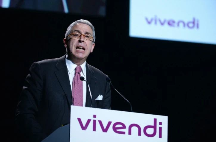 Arnaud de Puyfontaine, président du directoire de Vivendi à Paris, le 21 avril 2016