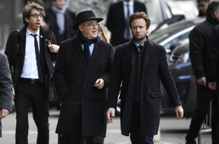 Bernard Poignant et Boris Vallaud le 5 janvier 2017 Ă Paris