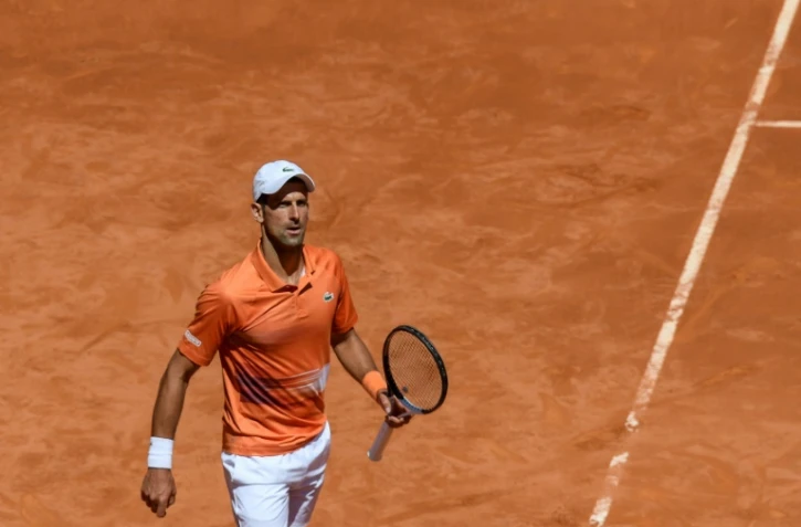 Le Serbe Novak Djokovic après sa victoire en quart de finale du Masters 1000 de Madrid face au Polonais Hubert Hurkacz le 6 mai 2022