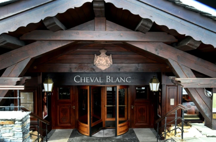 L'hôtel cinq étoiles du "Cheval Blanc" accueille le restaurant "1947" dont le chef Yannick Alleno a décroché sa 3e étoile dans le guide Michelin, à Courchevel le 10 février 2017