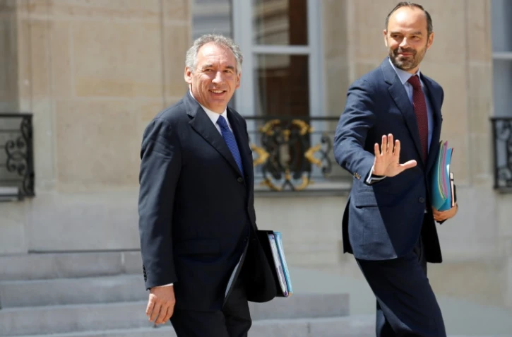 Edouard Philippe et François Bayrou à Paris le 14 juin 2017