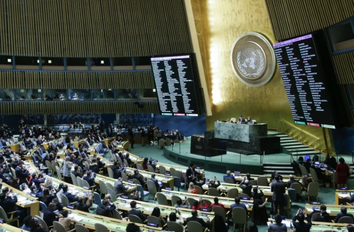 Les résultats du vote à l'Assemblée générale de l'ONU, le 21 décembre 2017 à New York