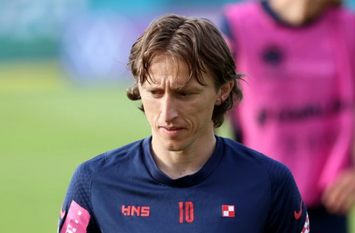 Le capitaine croate Luka Modric à l'entraînement à Rovinj le 20 juin 2021