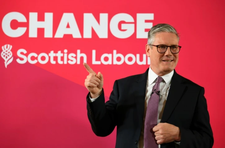 Le dirigeant travailliste britannique Keir Starmer au Greenock Arts Centre (nord-ouest de Glasgow), le 31 mai 2024