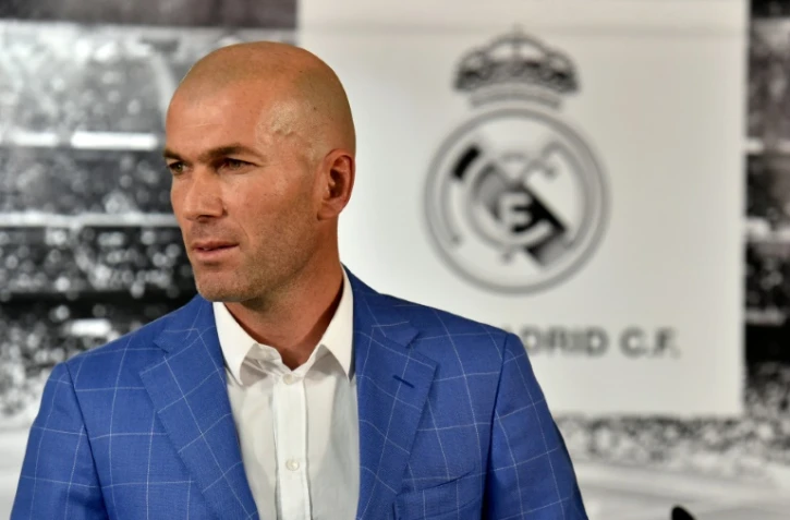 Zinedine Zidane le 4 janvier 2016 à Madrid après l'annonce de sa nomination d'entraîneur du Real Madrid