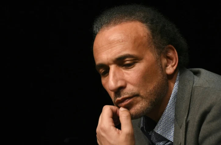 L'islamologue suisse Tariq Ramadan, lors d'une conférence à Bordeaux, le 26 mars 2016