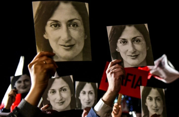 Manifestation à l'appel de la société civile et des proches de la journaliste assassinée Daphne Caruana Galizia, à la Vallette, le 29 novembre 2019