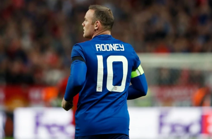 L'attaquant anglais de Manchester United Wayne Rooney lors de la finale de l'Europa League, le 24 mai 2017 à Solna, en banlieue de Stockholm