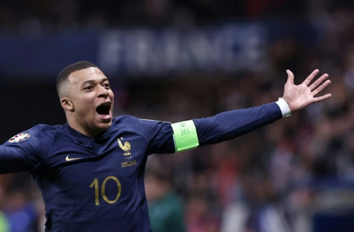 L'attaquant des Bleus Kylian Mbappe, auteur d'un triplé face à Gibraltar samedi à Nice