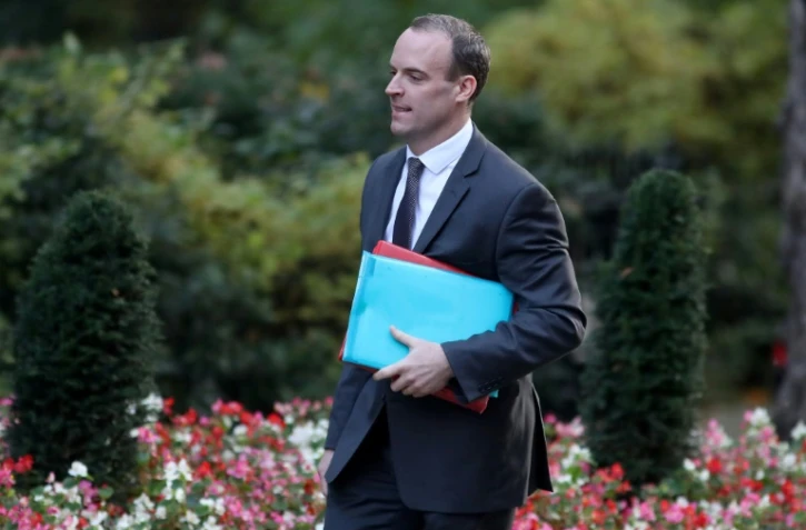 Le ministre britannique chargé du Brexit Dominic Raab à Londres le 16 octobre 2018