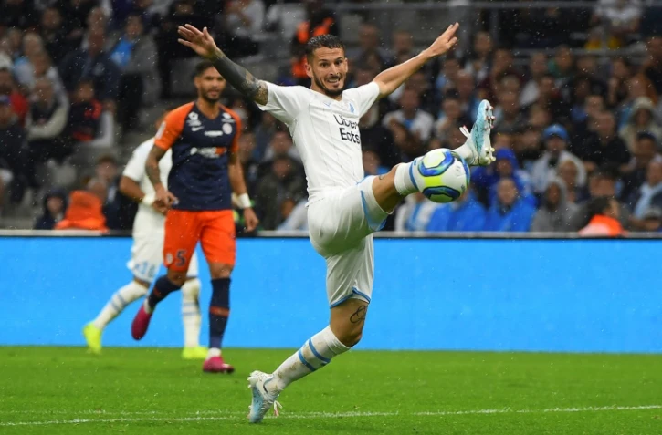 L'attaquant argentin de Marseille Dario Benedetto contre Montpellier, le 21 septembre 2019 Ă Marseille