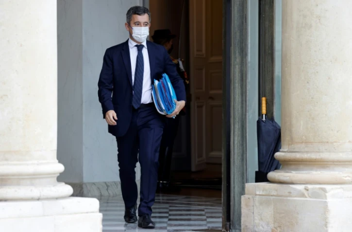 Le ministre de l'Intérieur Gérald Darmanin à la sortie de l'Elysée, le 20 octobre 2021 à Paris