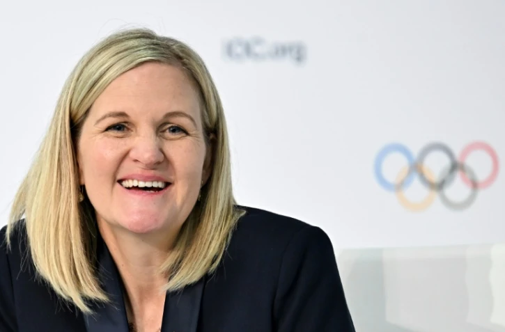 La nouvelle présidente du Comité international olympique (CIO), Kirsty Coventry, le 20 mars 2025 à Costa Navarino, en Grèce