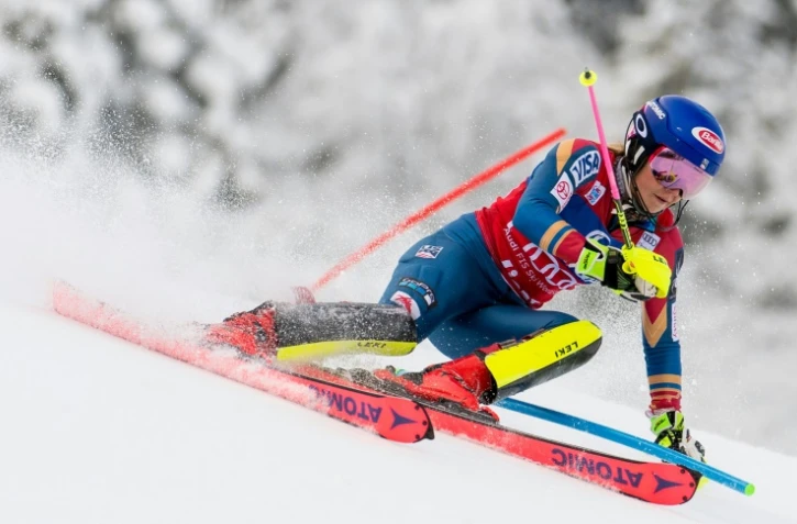 L'Américaine Mikaela Shiffrin lors de la seconde manche du slalom de Lienz en Autriche, le 28 décembre 2017