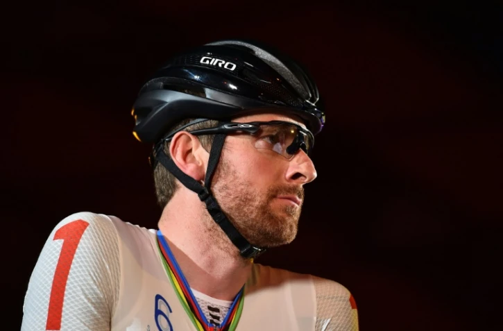 Le Britannique Bradley Wiggins pendant les Six jours de Londres 2016 au VeloPark Lee Valley, Ă l'est de Londres, le 25 octobre 2016