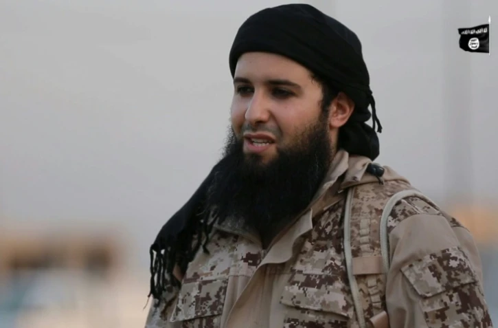 L'adolescent, né en Égypte, a reconnu avoir été en contact avec Rachid Kassim sur l'application Telegram, qui apparaît ici sur une capture d'écran en date du 11 septembre 2016, d'une video de propagande du groupe jihadiste État islamique.