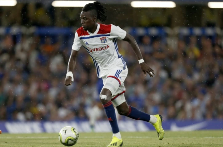 L'attaquant de Lyon Bertrand Traoré face à Chelsea lors d'un tournoi amical, le 7 août 2018 à Stamford Bridge