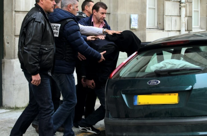Mickael Baehrel lors de son transfert au palais de justice le 7 avril 2013 à Pau
