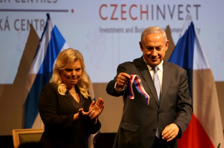 Le Premier ministre israélien Benjamin Netanyahu et sa femme Sara à Jérusalem le 27 novembre 2018 