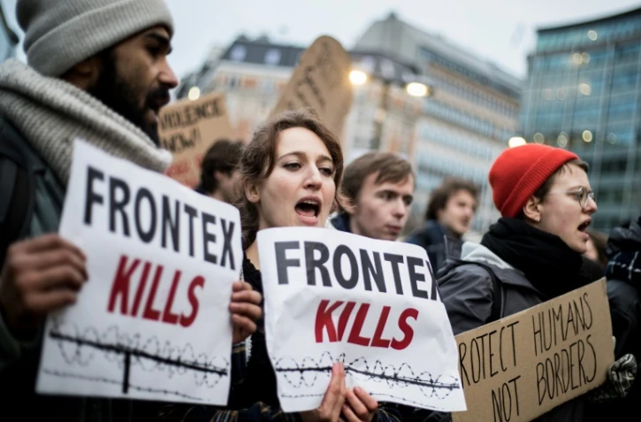 Manifestation pour la réouverture des frontières en Europe, le 4 mars 2020 devant le conseil européen à Bruxelles