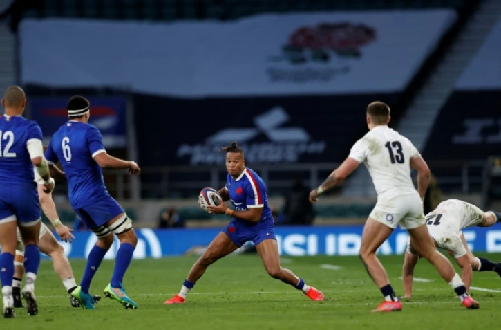 Le XV de France lors du crunch contre l'Angleterre en Six Nations à Twickenham, le 13 mars 2021
