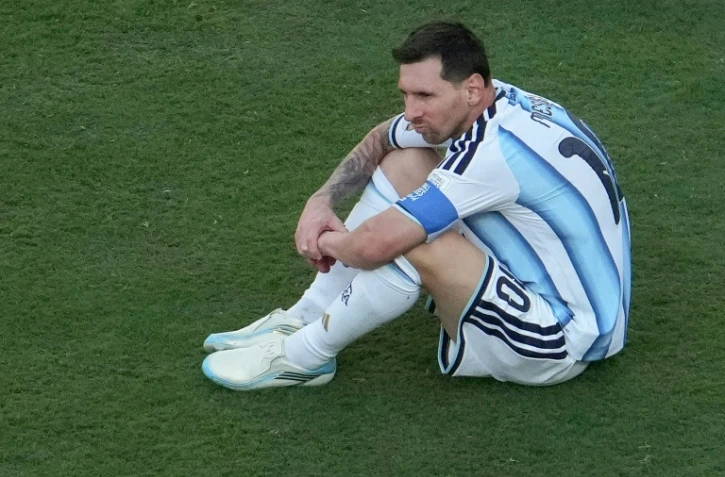La déception de Lionel Messi battu en finale du Mondial avec l'Argentine face à l'Espagne, le 19 juillet 2026 à East Rutherford 