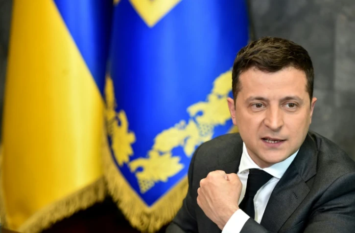 Le président ukrainien Volodymyr Zelensky, le 14 juin 2021 à Kiev