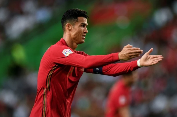 Cristiano Ronaldo avec l'équipe portugaise le 9 juin 2022 à Lisbonne, face à la République tchèque