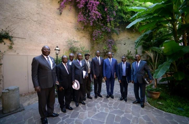 La délégation de Centrafrique à Rome le 19 juin 2017