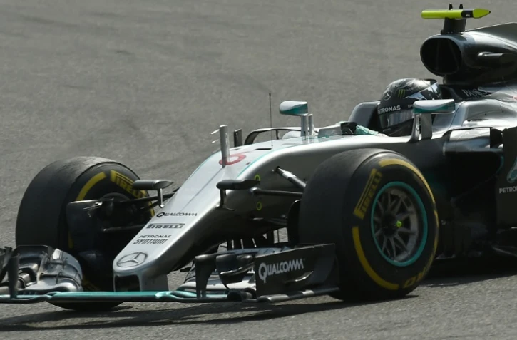 L'Allemand Nico Rosberg (Mercedes) lors du GP de Belgique de F1, sur le circuit Spa-Francorchamps, le 27 août 2016