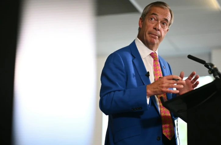 Le leader du parti Reform UK, Nigel Farage, le 4 septembre 2026 Ă Birmingham, au Royaume-Uni