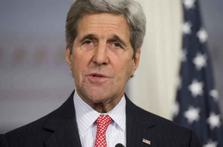 John Kerry à Washington lors d'une conférence de presse, le 18 février 2016