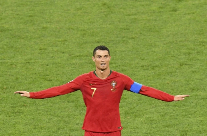 L'attaquant du Portugal Cristiano Ronaldo lors du match face à l'Iran au Mondial, le 25 juin 2018 à Saransk