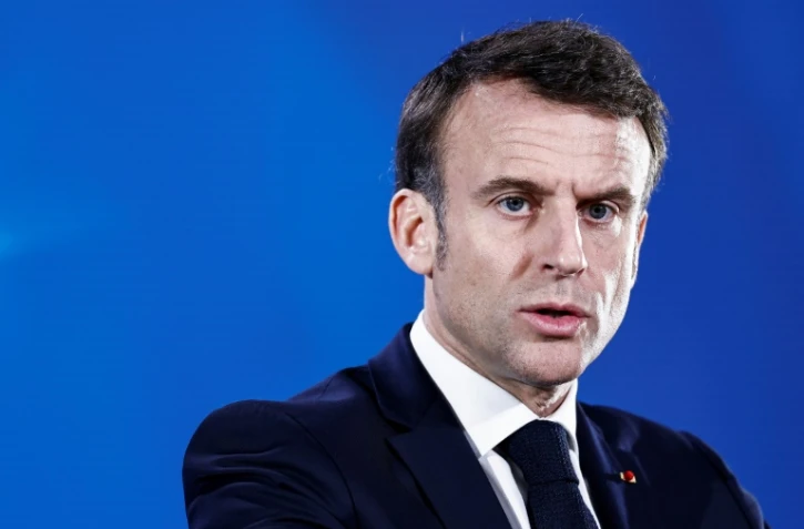 Emmanuel Macron lors d'une conférence de presse au dernier jour du sommet du Conseil européen à Bruxelles, le 22 mars 2024