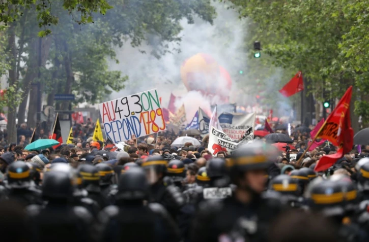 Manifestation contre le projet de loi travail Ă Paris le 19 mai 2016