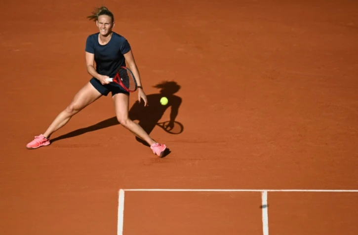 Fiona Ferro face à la Roumaine Patricia Maria Tig au 3e tour de Roland-Garros, le 3 octobre 2020