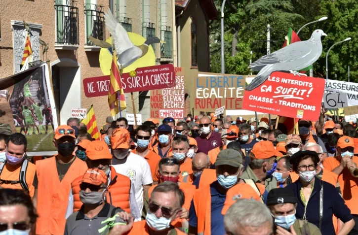 Manifestation pour la chasse à la glu le 12 septembre 2020 à Prades