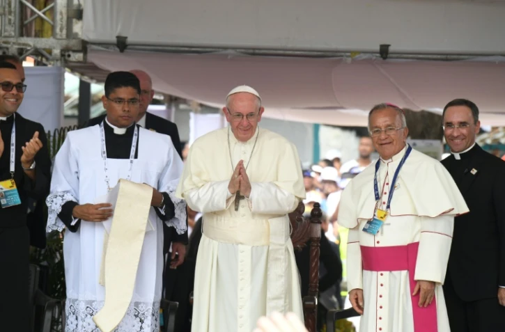 Le pape François, le 10 septembre 2017 à Carthagène (Colombie 