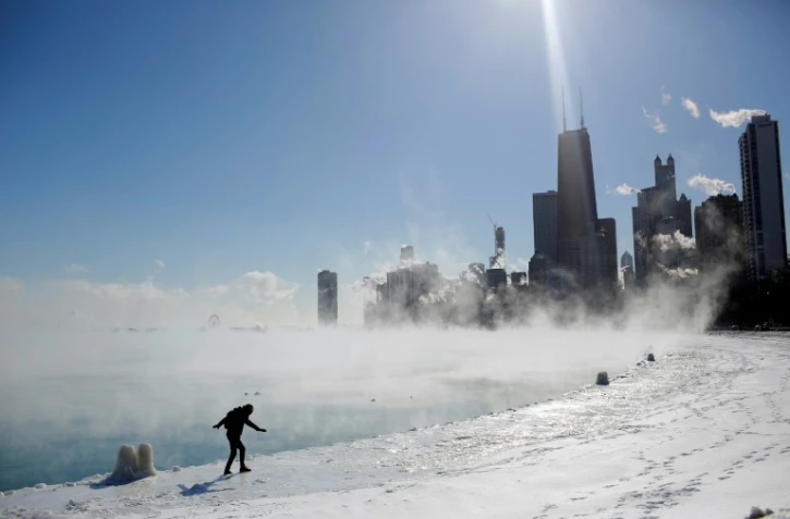 Les rives gelées du lac Michigan, le 30 janvier 2019 à Chicago