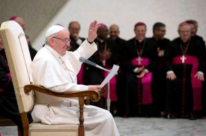 Le pape François durant son audience hebdomadaire, au Vatican, le 15 février 2017