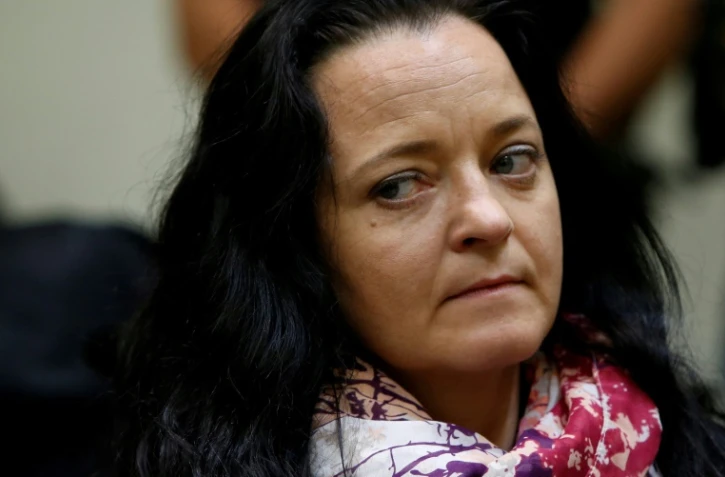 Beate Zschäpe, condamnée mercredi à la réclusion à perpétuité pour sa contribution à une dizaine de meurtres racistes, au tribunal de Munich le 11 juillet 2018