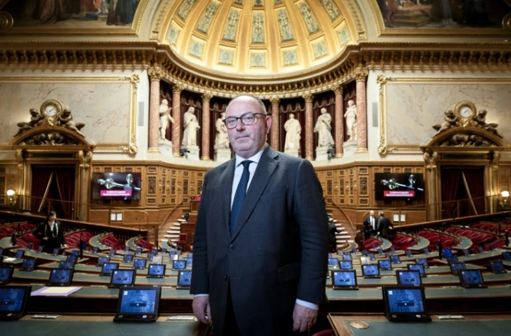 Le sénateur Laurent Duplomb (Les Républicains) à Paris, le 11 février 2025