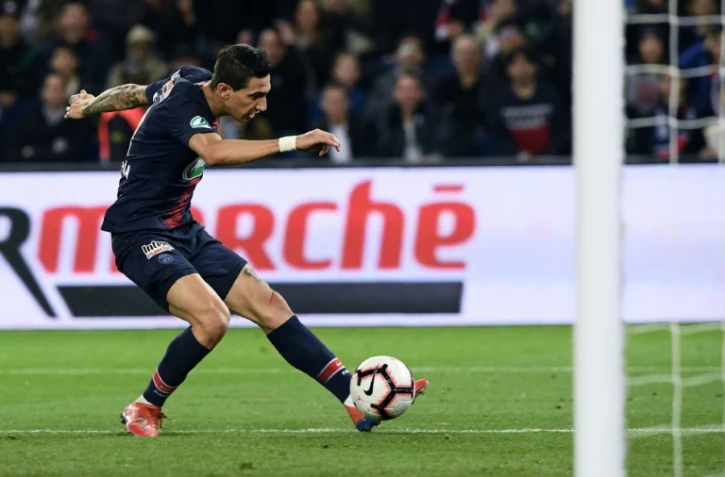 Le milieu de terrain du Paris SG Angel Di Maria auteur d'un doublé lors de la victoire à domicile 3-0 sur Dijon en quarts de finale de Coupe de France le 26 février 2019