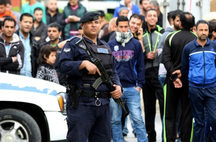 Un membre des forces de sécurité jordaniennes lors d'une précédente opération anti-jihadiste à Irbid, le 2 mars 2016