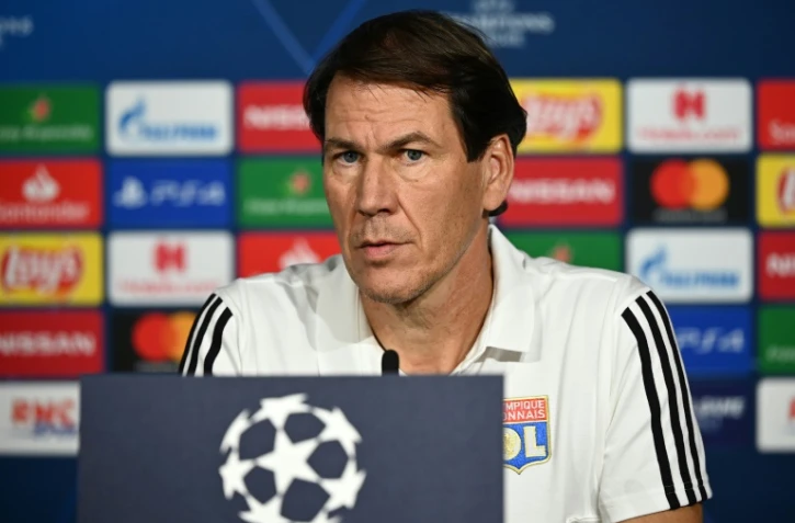 L'entraîneur de Lyon Rudi Garcia en conférence de presse à la veille du match contre Benfica, le 4 novembre 2019 à Décines-Charpieu