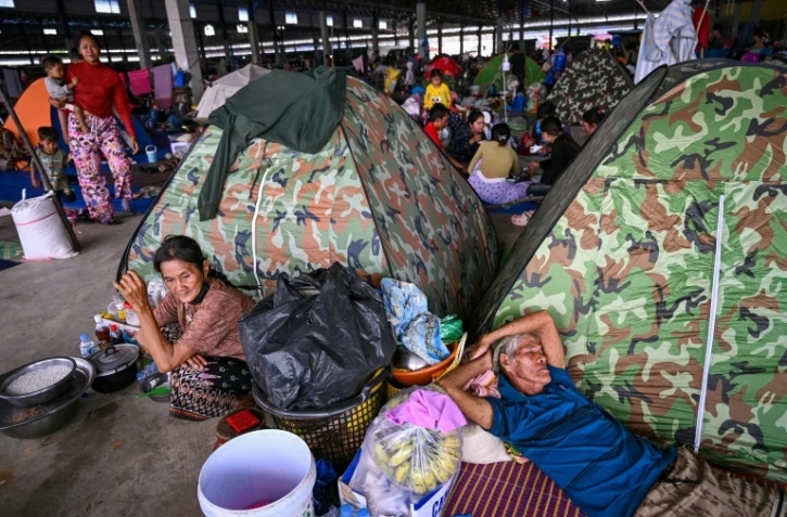 Un camp pour personnes déplacées à Banteay Meanchey, au Cambodge, le 14 décembre 2025