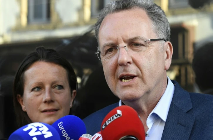 Richard Ferrand, le 18 juin 2017 à Châteaulin, lors du second tour des législatives