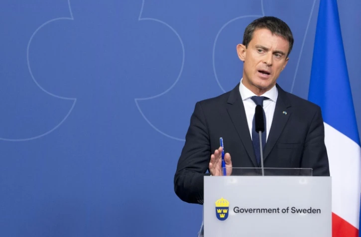 Le Premier ministre Manuel Valls à Stockholm, le 18 septembre 2015