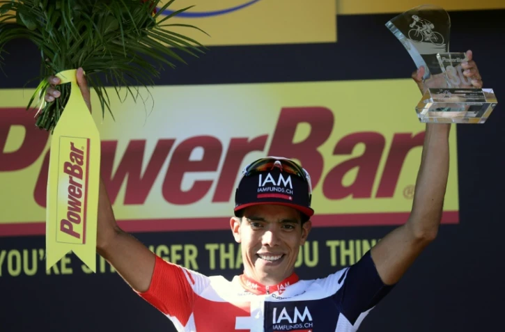 Le Colombien Jarlinson Pantano (IAM) vainqueur de la 15e étape du Tour de France, le 17 juillet 2016 à Culoz