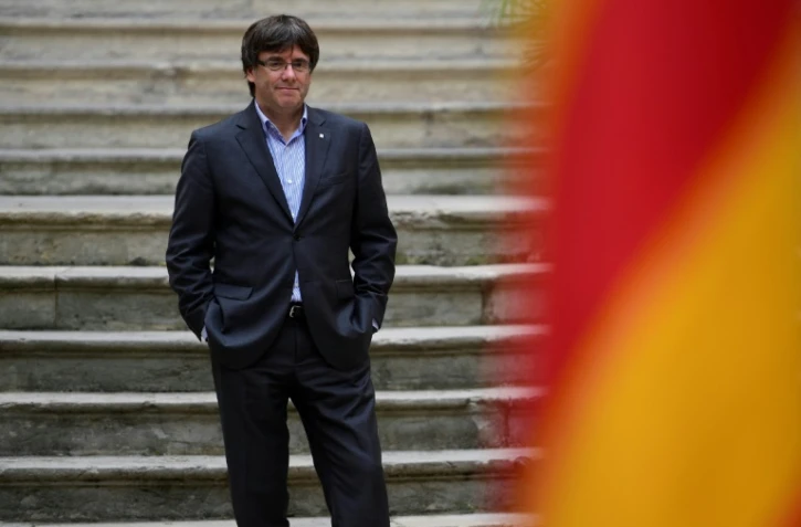 L'indépendantiste catalan Carles Puigdemont à Gérone, en Espagne, le 30 septembre 2017